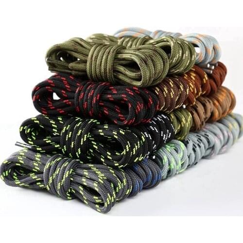 1 Pair Round ShoeLaces Outdoor Hiking Sports Shoe laces Kids Adult Sneakers Shoelaces Solid lacets baskets 19 Colors