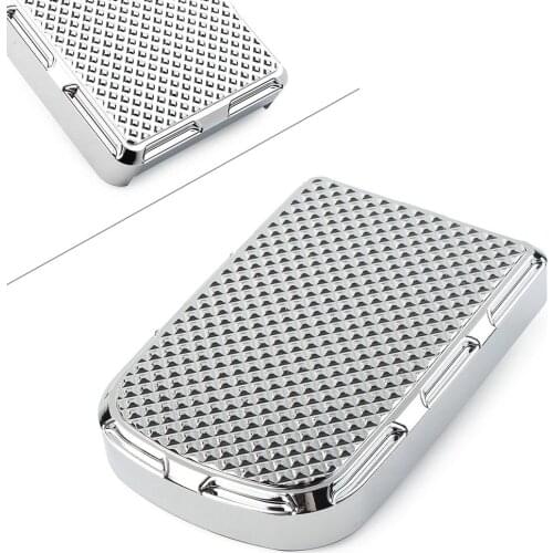 1pc Chrome Motorbike Brake Pedal Pad Cover For Harley Road Glide Street Glide Softail Fatboy FLST