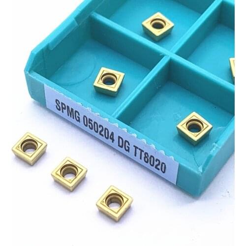 10 pieces of carbide blades SPMG050204-DG TT9030/TT8020 Carbide insert turning tool lathe cutter