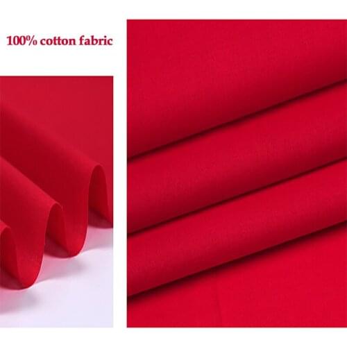 150cm*100cm Big deal! 100%cotton fabric red silk material for dress lining silk cotton tissue lightweight soft linings
