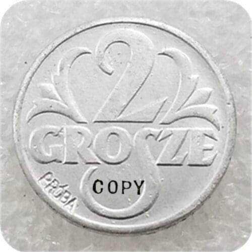1939 Poland (PROBA) 2 Grosze zinc copy coin