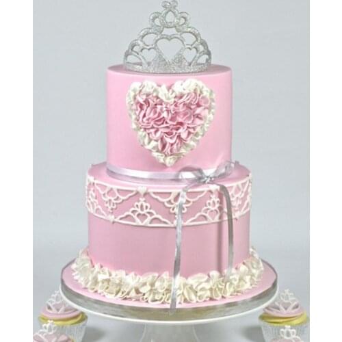 2Pcs Crown Plastic Fondant Cutter Cakevorm Fondant Chocolade Cupcake Set Gumpast Decoreren Gereedschappen Gereedschap Decor F3P8