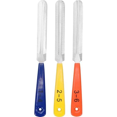 3pcs/set Guitar Nut Files Fret Crowning Slot Filing Luthier Guitar File Piano Pillow Groove Polishing Frets File Repair Tool Kit