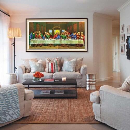 5D DIY Diamond Embroidery The Last Supper Jesus Full Square Round Rhinestone Religion Painting Cross Stitch Kit Home Decor