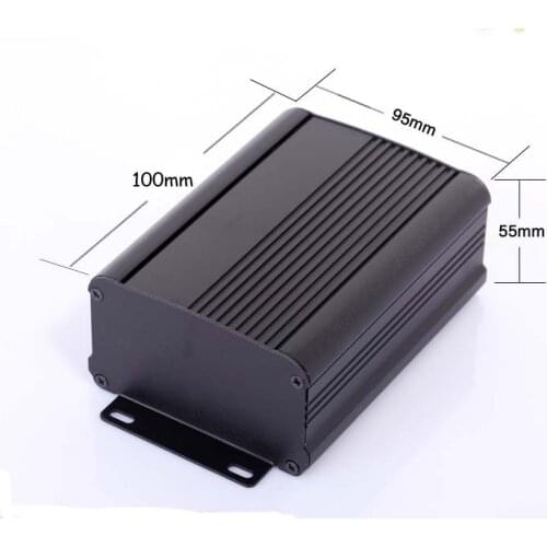 Aluminum Enclosure Electircal Project Box Case 95X55X100mm DIY Iron Black NEW
