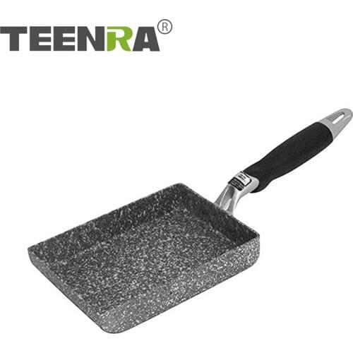 TEENRA Maifan Stone Fried Pan Non-stick Fried Egg Pan Japanese Breakfast Pot Fry Egg Pancake Kitchen Cooking Tools