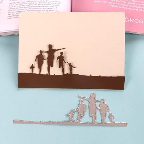DUOFEN METAL CUTTING DIES running kids cutout lace embossing stencil DIY Scrapbook Paper Album 2019 new