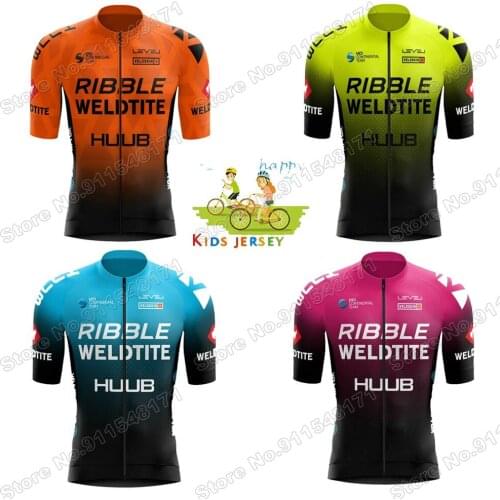 Maillot Kids HUUB Team 2021 Cycling Jersey Boys Girls Short Sleeve Summer Children Clothing Road Bike Shirts Bicycle Tops Ropa