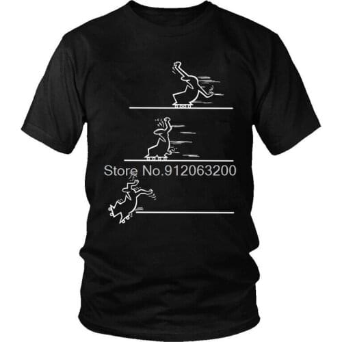 Tvoe La Linea Roller Skating T-shirt Men Fashion T Shirt Short Sleeve Cotton Animated Cartoon Tshirt Unique Tees Tops