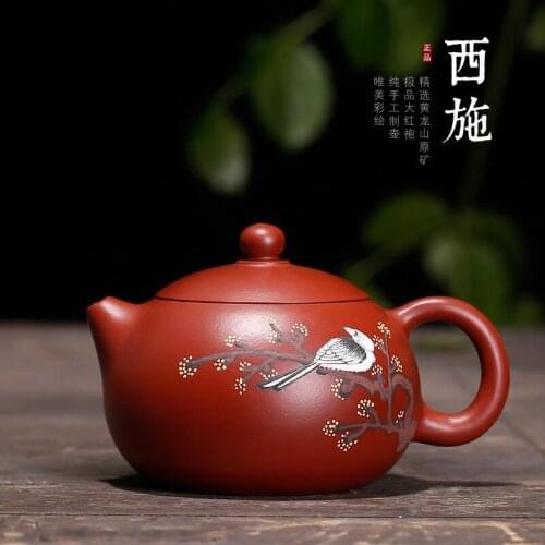 Yixing red clay pot raw ore Dahongpao Xishi pot pure hand painted pot