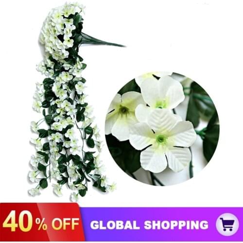 Fake Flower Simulation Flower Vine Violet Hanging Hanging Orchid Basket Living Room Balcony Home Decoration Flower Wall