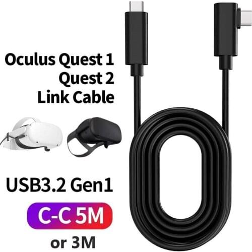 For Oculus Quest 2 Link Cable USB 3.2 Gen 1 for Oculus Link Cable Type C Data Transfer Quick Charge 3M 5M Steam VR Accessories