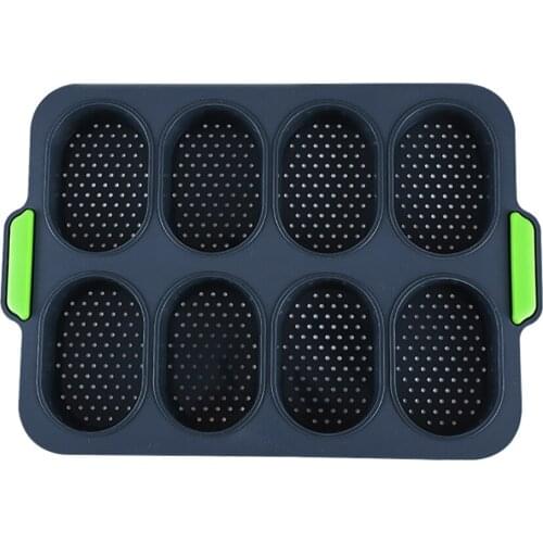 Mini Baking Tray Bread Baking Mold Silicone Non-Stick Bread Tray Bread Mold Household Hamburger Molds Muffin Pan Tray