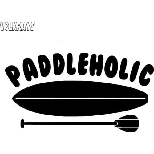 Volkrays Fashion Car Sticker Stand Up Paddle Boarding SUP Accessories Reflective Waterproof Vinyl Decal Black/Sliver,14cm*30cm