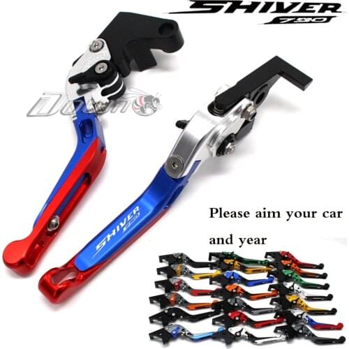 Motorcycle Folding Extendable CNC Moto Adjustable Clutch Brake Levers For Aprilia SHIVER GT 750 SHIVER750 2007-2016 2015