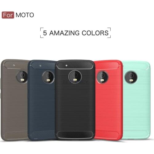 Soft Silicone Carbon Fibe Case Phone for Moto G7 G6 one play power G5S E4 PLUS E5 PIAY GO x4 z2 force Shockproof Bumper Cover