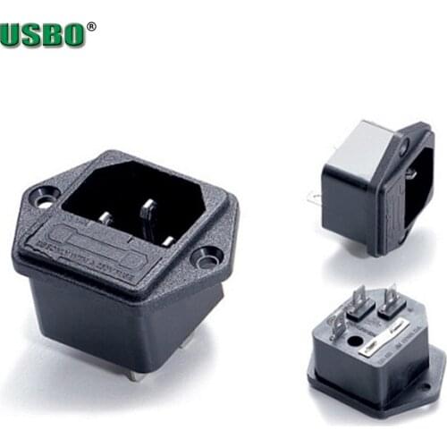 Wholesale 250v 10a IEC320 C13 14 3 sprong AC PDU UPS snap power outlet 3p fused electrical Panel Receptacle AC socket