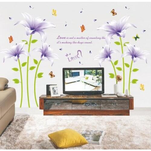 Romantic 3D Flower Love Wall Sticker Decals Bathroom Kitchen Floor Sticker Modern Art Mural kids room decoration