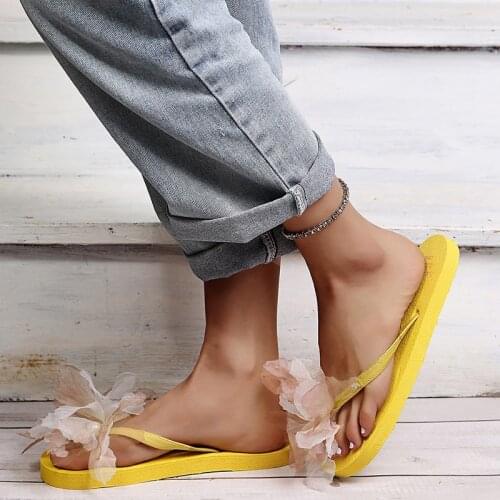Summer Women Flip flops slippers Fashion Sand Beach Slippers Solid Color Wedges Outdoor Slippers Casual Ladies Shoes Dropship