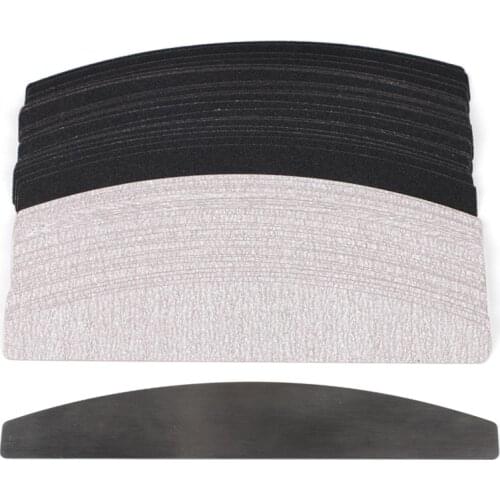 Replacement Nail File 100/180/240 100Pcs Removable Sandpaper Pads With Stainless Steel Handel Buffer Calluses Remover Manicure