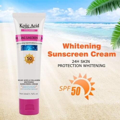 Kojic Acid Sunscreen Cream Anti-UV Replenishing Brightening Skin Sunscreen Cream Oil Control Anti-aging Face Care Cosmetics TSLM