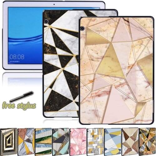 For Huawei MediaPad T3 8.0 8 Inch/T3 10 9.6 Inch/T5 10 10.1 Inch Anti-fall Tablet Case with Irregular Shape Pattern+ Free Stylus