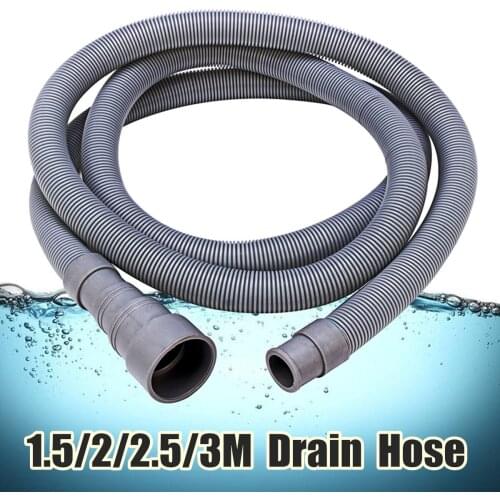 3/2/1.5M Universal Washing Machine Drain Water Hose Pipe Connectors Disher Washer Drain Hose Pipe Conneotor