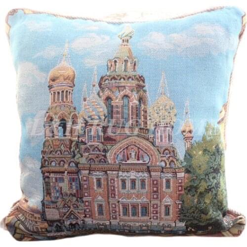 High Quality Double side Embroidery 20"X20" cotton and linen pillow floral designs no insertion for sofa