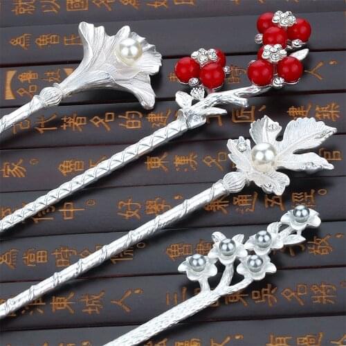 Fashion Classic Hair Sticks Vintage Chinese Style Hairpin Metal Ethnic Hair Pin Clip Bridal Headdress Jewelry Accessories