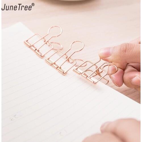 2pcs Cute Kawai Colorful Metal Paper Clips Binder Clip Photo Message Ticket File Office School Supplies Clips Korean Stationery