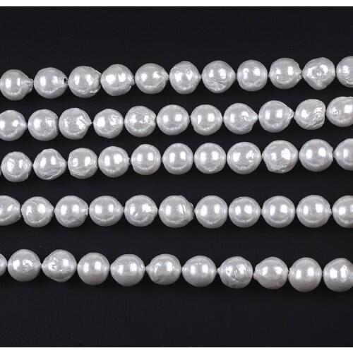 10MM 100% Real Edison Pearls Roundness Beads Natural White Color Low Quality Good Price Loose Bead Jewelry