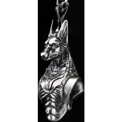 2021 Fashion Retro Domineering 316L Stainless Steel Egyptian Grim Reaper Pendant Mens and Womens Necklace