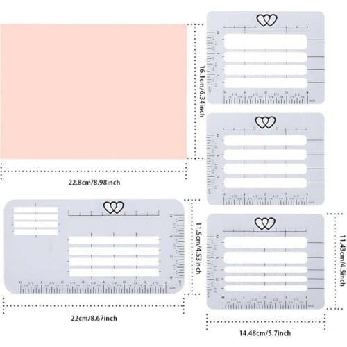 4pcs Envelope Addressing Stencil Writing Improving Tool Template Guide Tool