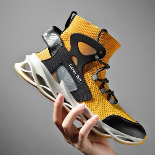 New Breathable High Top Running Shoes for Men Blade Cushioning Sneakers Outdoor Professional Athletic Training Shoes Zapatills