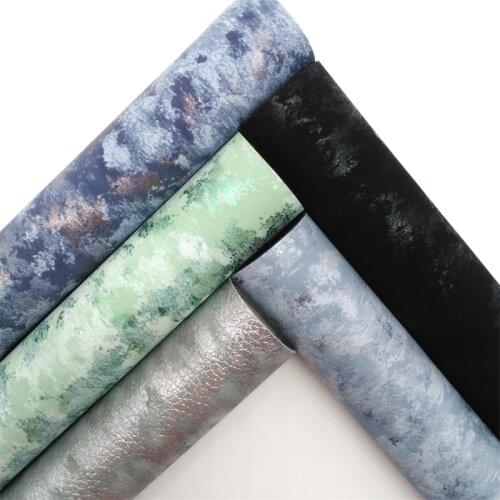 Glitterwishcome Metallic Vintage Synthetic Leather Faux Fabric Sheets with Felt Backing Accessories Bows DIY 21X29CM GM2058A