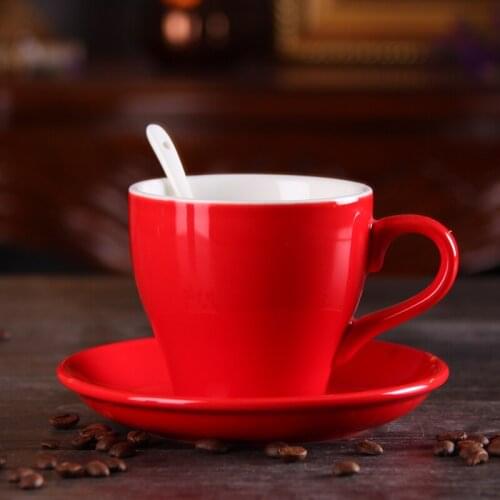 MHV cups 300 ml High-grade ceramic glazed espresso coffee set simple European cappuccino latte