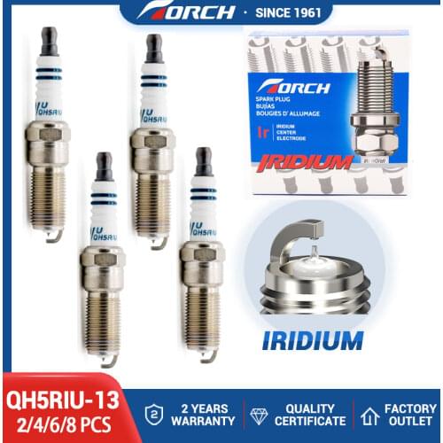 China Original Iridium Candle TORCH Spark Plug QH5RIU-13 for VOLVO for CHEVROLET for FORD for MAZDA for OPEL for SUZUKI 4/6/8pcs