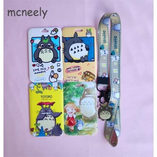 CARTOON ID Credit Bank Card Holder Students Bus Card Case Lanyard Visit Door Identity Badge Cards Cover FOR Women Men Pendants