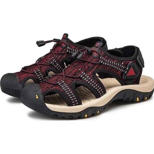 Brand New Summer Men Sandals Fashion Design Breathable mesh Casual Beach Shoes Men Soft Bottom Outdoor Sandals Big Size 38-48