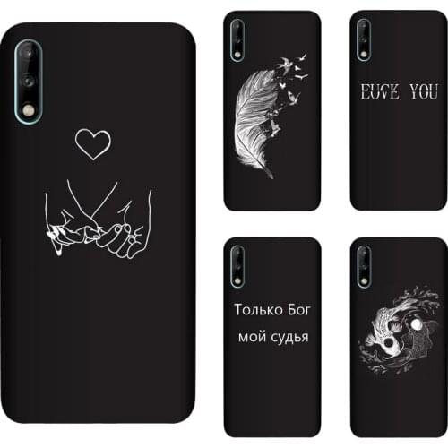 Soft Silicone TPU For Huawei Enjoy 10 Case Back Cover Painting Matte Phone Cases Funda