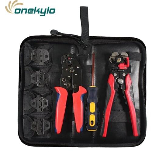 Electrical Terminal Ratchet Crimping Crimper Auto Electrician Tool Set for increased durability Soft handle comfortable to use