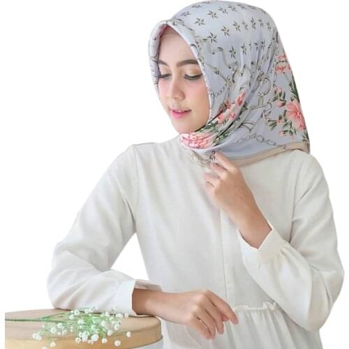 90*90cm luxury Lady Print Square Scarf Muslim Female Shawl Hijab suqare Islamic Clothing Arab Headscarf malaysia hijab