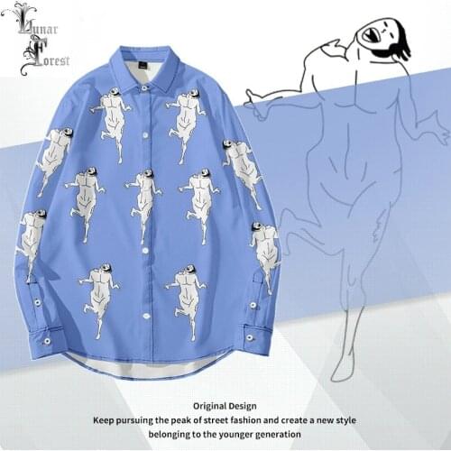 Attack on Titan 3D Printing Unisex Shirt Women/Men Casual Long Sleeve Cool Loose Button Streetwear Anime Overclothes Oversize