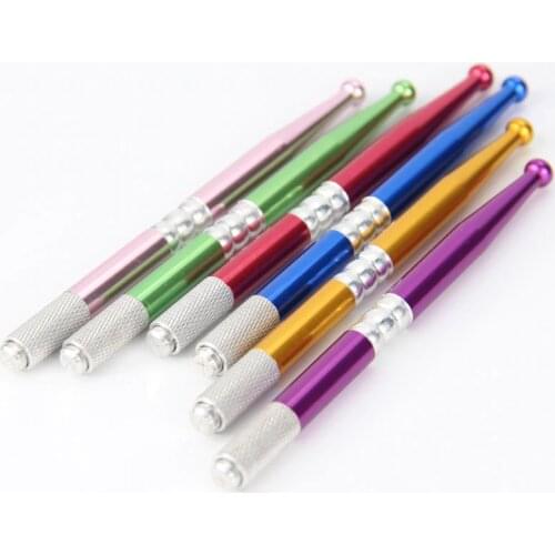 20PCS Microblading Pen Pinkiou Pen pluma Microblading kalem Tebori Eyebrow Tattoo Machine Permanent Makeup Manual Pen lock-pin