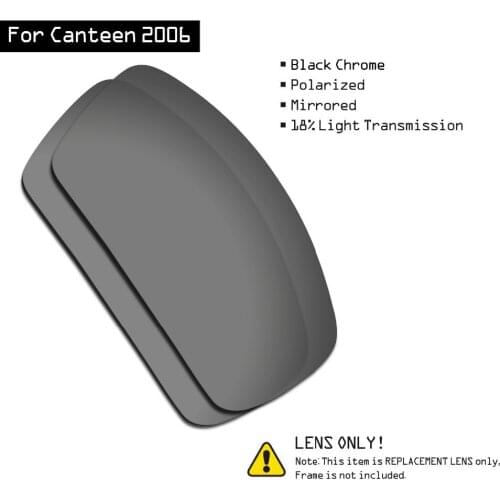 SmartVLT Polarized Sunglasses Replacement Lenses for Oakley Canteen 2006 - Black Chrome