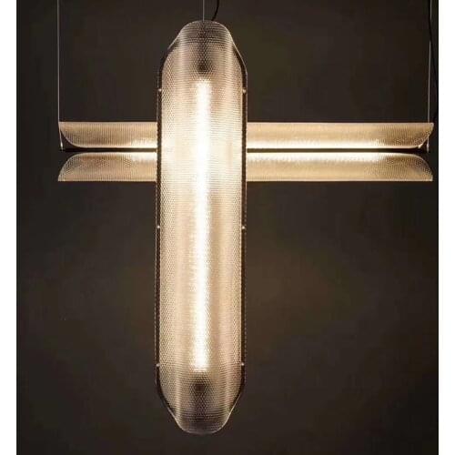 Fish Scale Shape Strip LED Atmosphere Chandelier Modern Simple Creative Living Room Bedroom Art Dining Room Model Light