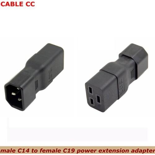IEC320 male C14 to female C19 power extension adapter for PDU UPS 10A to 16A with the best quality