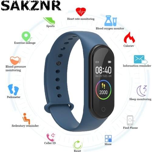 Smart Band M4 Fitness Trcker Pedometer Sport Bracelet Heart Rate Blood Pressure Bluetooth Waterproof Smartband Stylish Wirstband