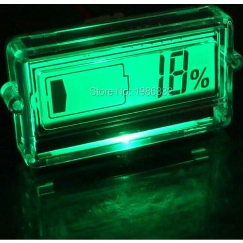 WS16 Digital Waterproof Practical 12V 24V Lead Acid Lithium LiPo Battery LCD Meter Indicator Batteries Capacity Tester Voltmeter