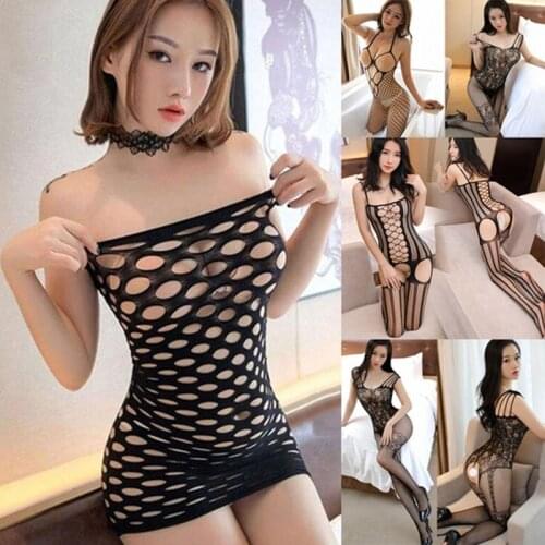 23 Style Porn Sexy Lingerie Underwear Fishnet Elasticity Erotic Open Crotch Catsuit Transparent Women Teddy Sex Costumes Dress